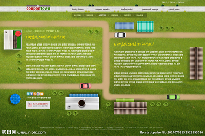 韩国网页模板设计图__韩文模板_ web界面设计_设计图库